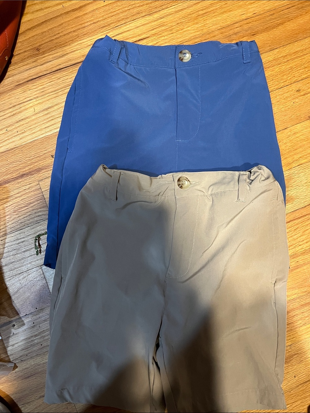 Kids  Chino Shorts — Blue and Tan